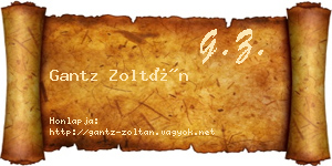 Gantz Zoltán névjegykártya